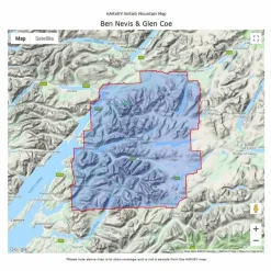 Clearance British Mountain Map - Ben Nevis & Glen Coe Maps, Guides & Compasses