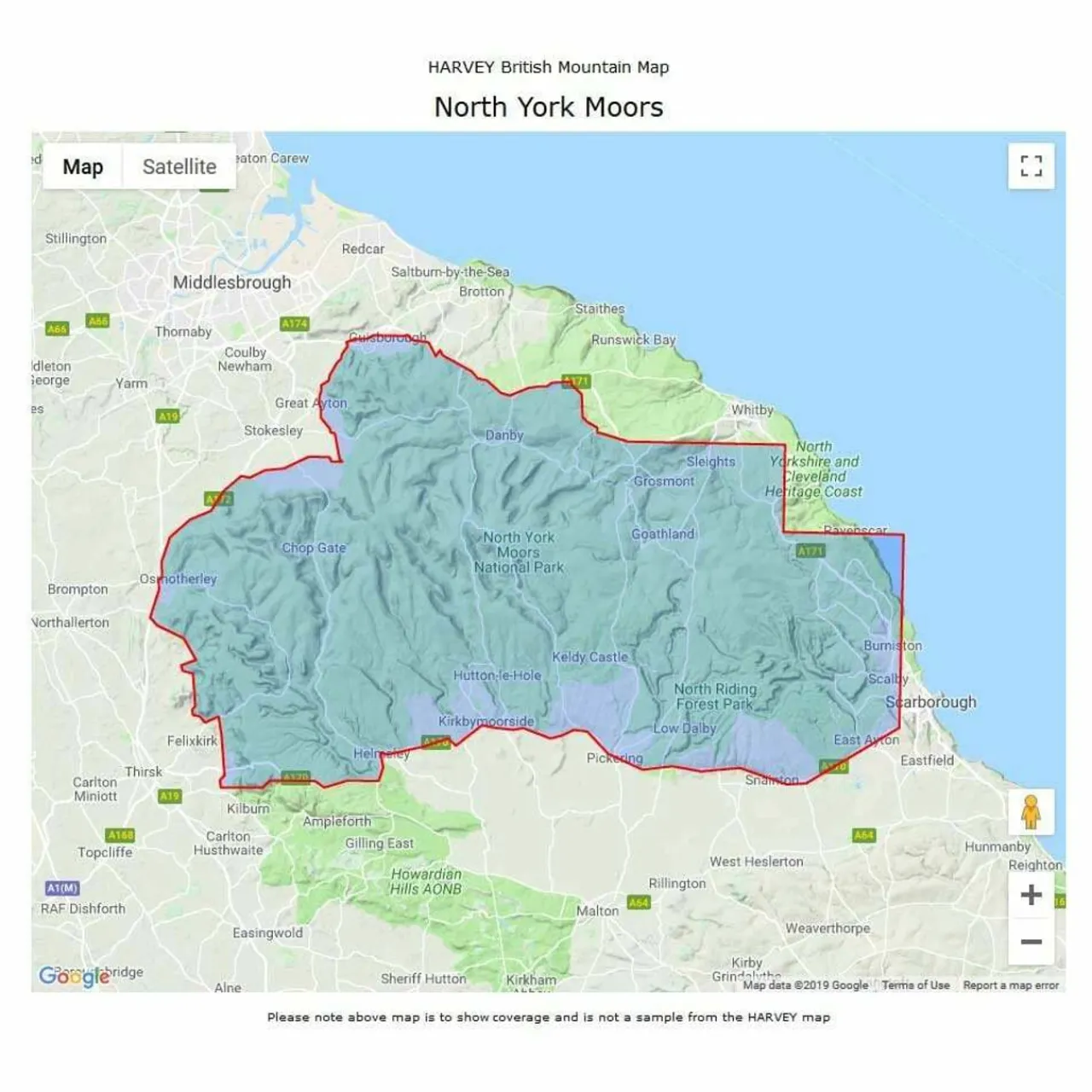 British Mountain Map - North York Moors Maps, Guides & Compasses