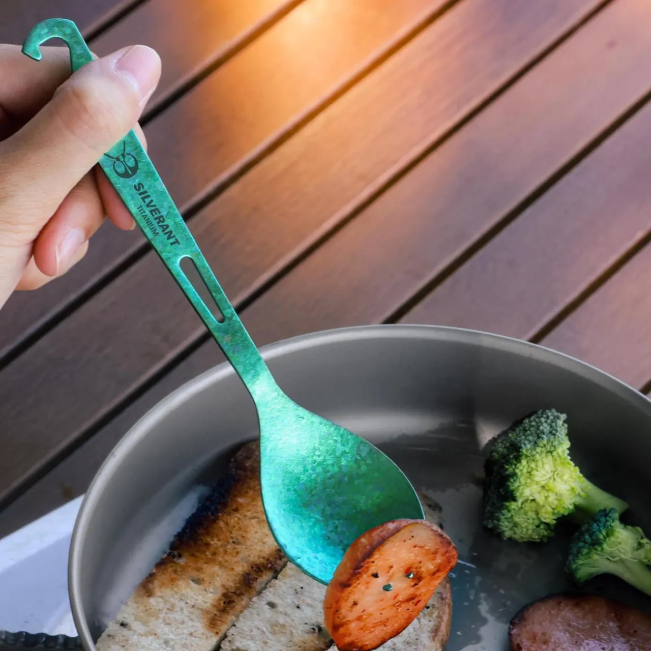 Hot Coloured Titanium Bottle Opener Spork Cutlery & Utensils
