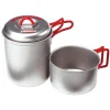 Hot ECA-278R Titanium Solo Pot Set (400ml & 750ml) Pots And Pans