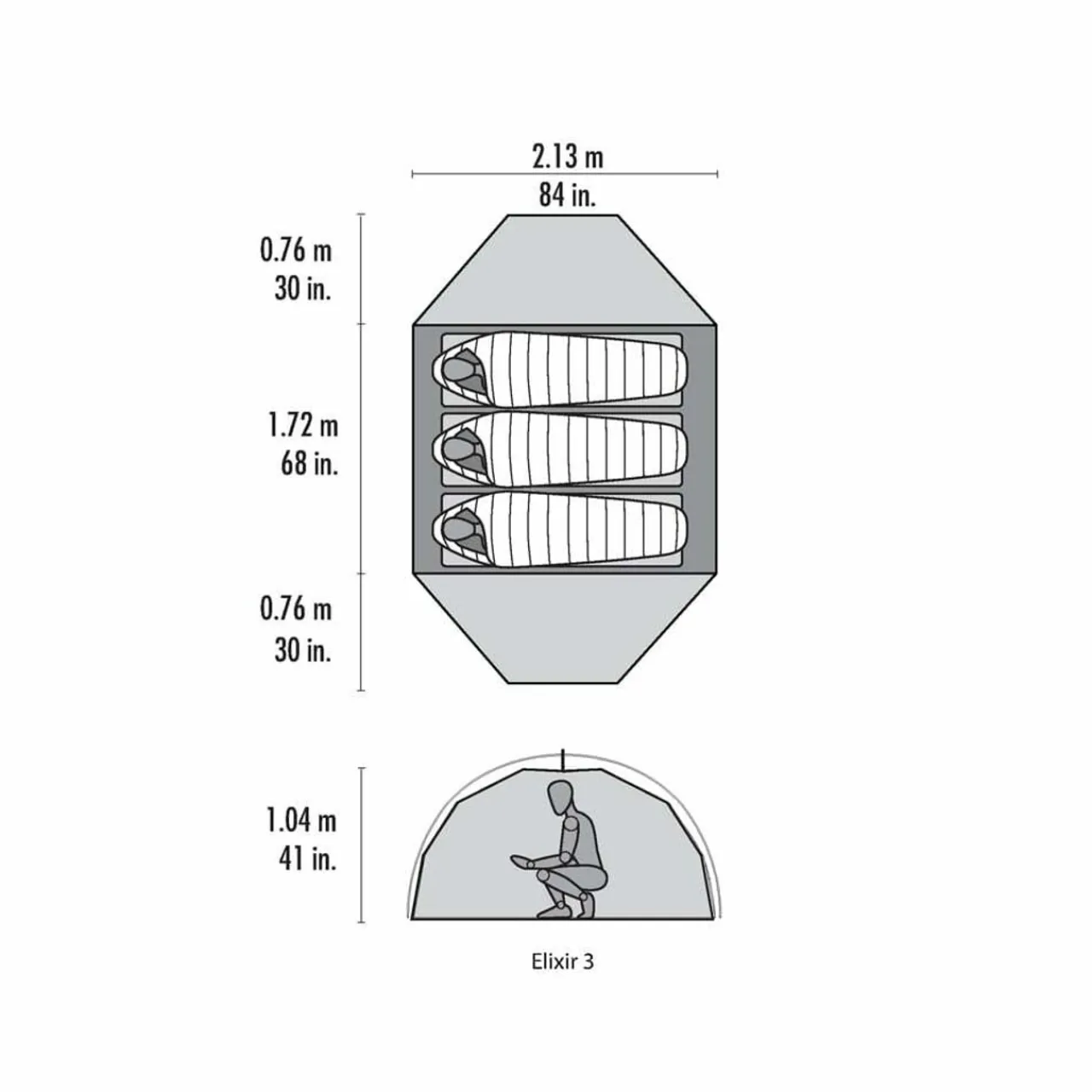 New Elixir 3 Person Tent & Footprint Three+ Person Tents