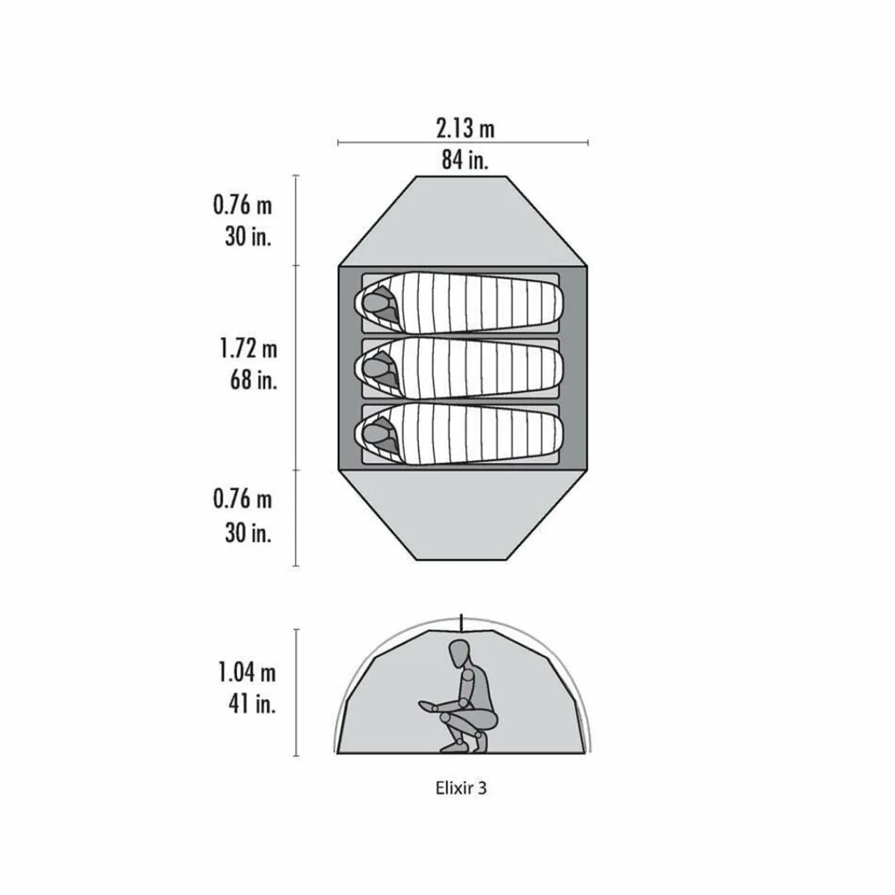 New Elixir 3 Person Tent & Footprint Three+ Person Tents
