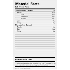 Clearance Firewall Pants Waterproof Overtrousers