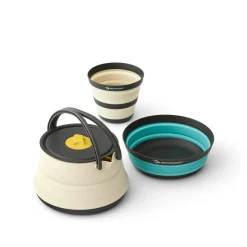 Frontier UL Collapsible Kettle Cook Set - [3 Piece] 1.1L Kettle, Cup & Bowl Cups Mugs Plates & Bowls