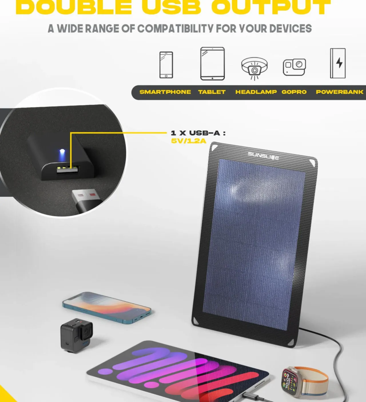 Sale Fusion Flex 6 Portable Solar Power Panel Solar Chargers|Accessories