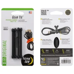 Hot Gear Tie Original Reusable Rubber Twist Tie Accessories