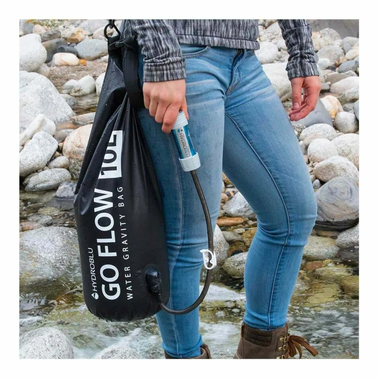 Outlet Go Flow Water Gravity Bag with Versa Flow Water Filter Gravity Filters