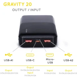 Gravity 20 Fast Portable Power Bank Power Banks|Accessories