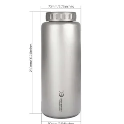 New Large Titanium Water Bottle 1500ml - Wide Mouth Water Bottles