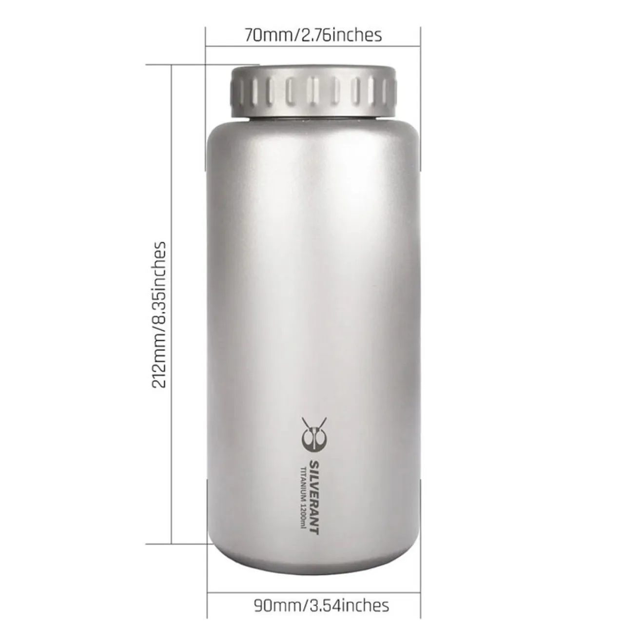 Online Large Titanium Water Bottle 1200ml - Wide Mouth Water Bottles