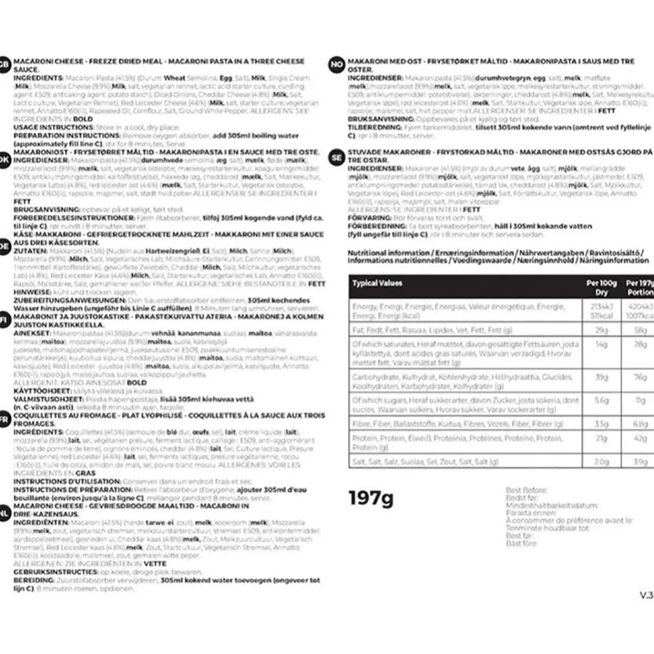 New Macaroni Cheese (Big Pack) Main Meals