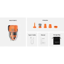 New Max Pump 3 - High Speed 2-in-1 Rechargeable Air Pump Sleeping Mat Accessories