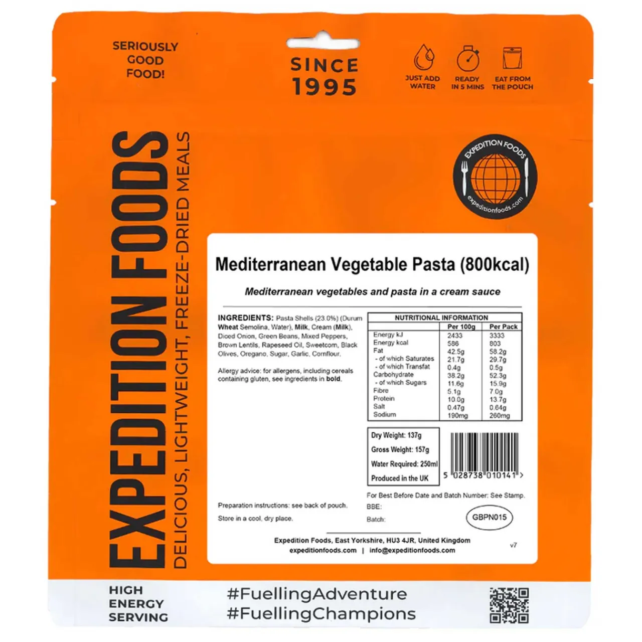 Online Mediterranean Vegetable Pasta (High Energy Serving) Main Meals