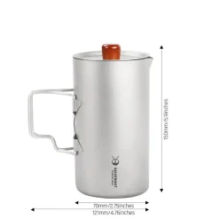 Best 500ml Titanium Coffee French Press Tea And Coffee Makers