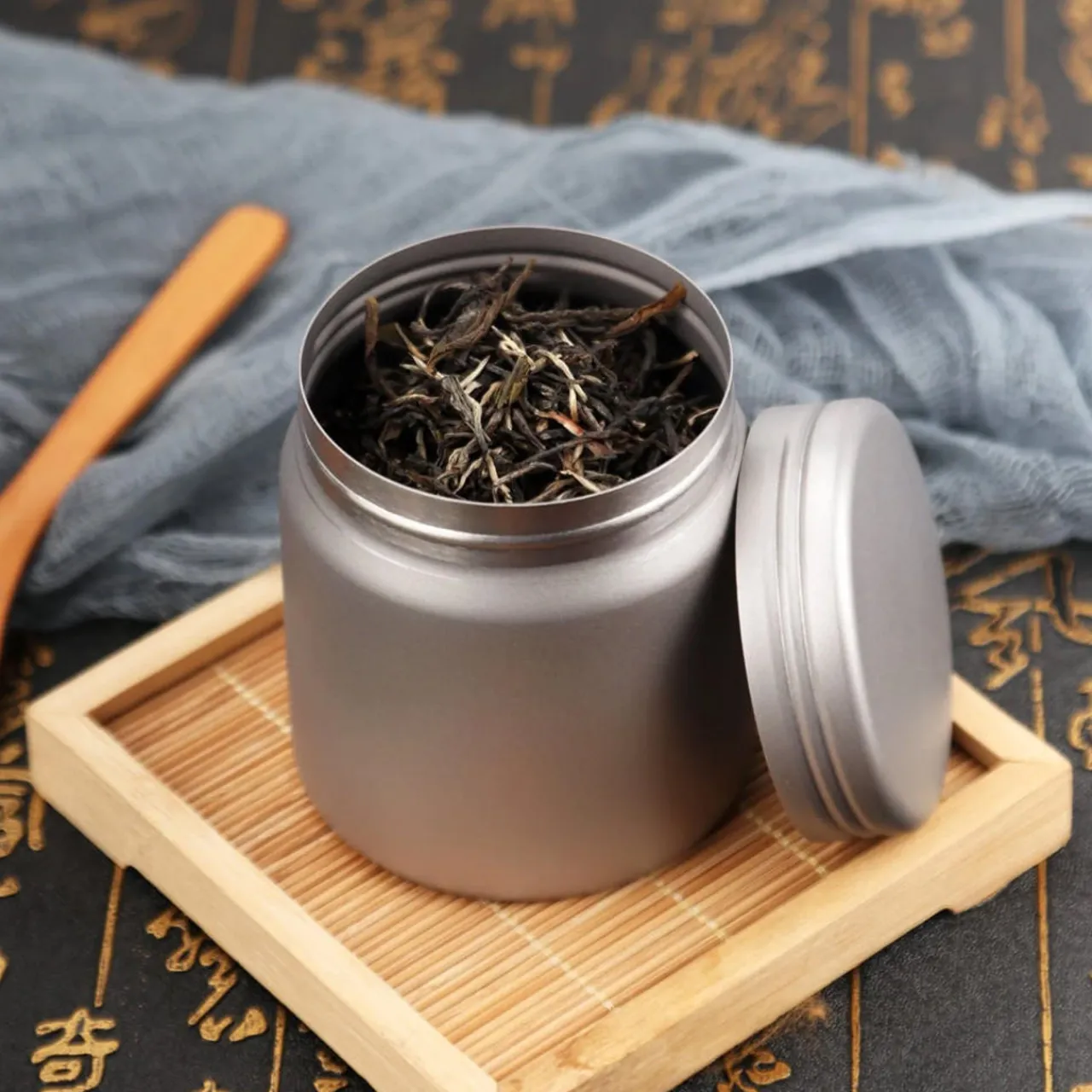 Sale 160ml Titanium Container Tin Case Kitchen Accessories