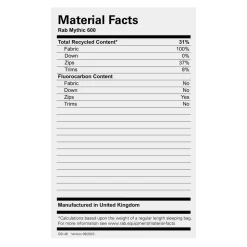 Online Mythic 600 Down Sleeping Bag Down Sleeping Bags