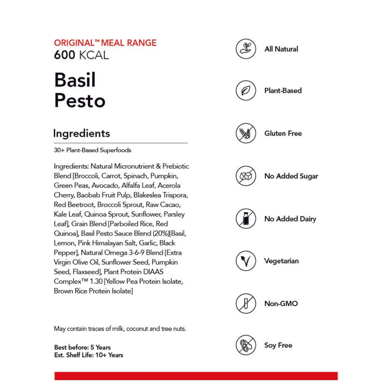 Best Original Basil Pesto Meal - 600kcal Main Meals