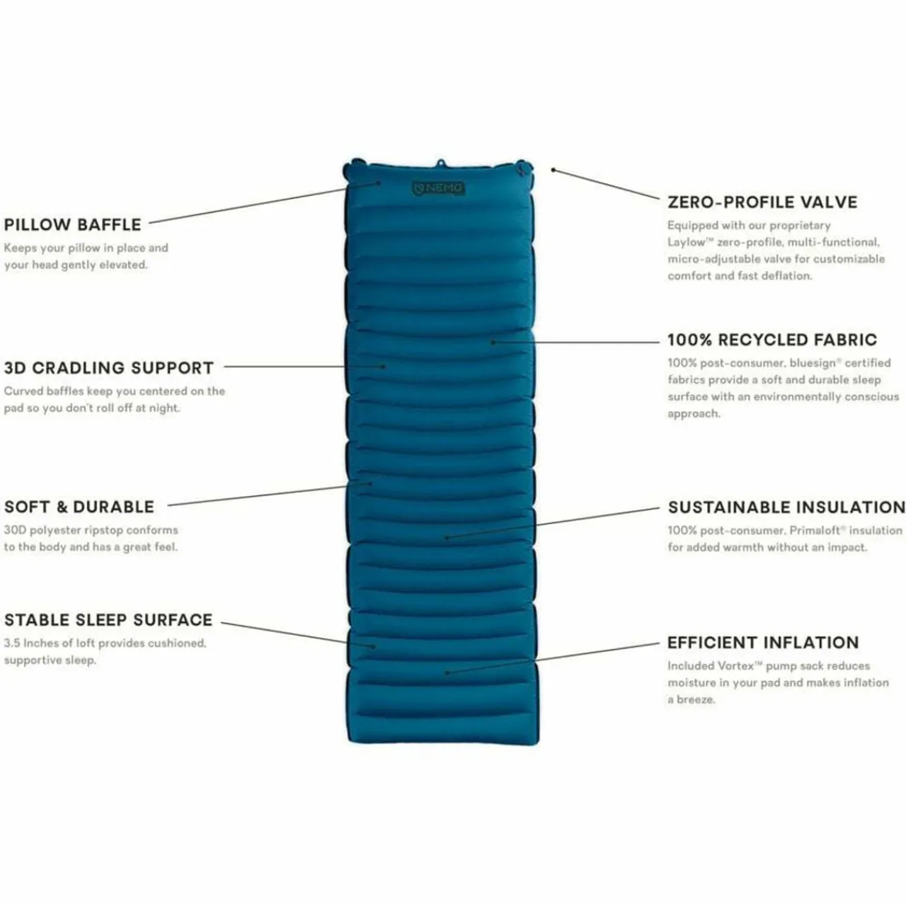 Quasar 3D Insulated Regular Sleeping Mat Ultralight Airbeds