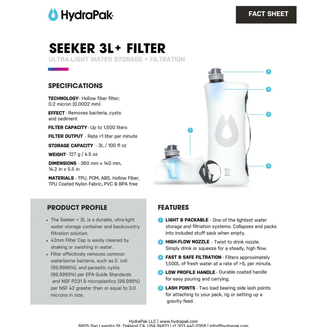Outlet Seeker + Filter 3L Water Storage|Bottle Filters