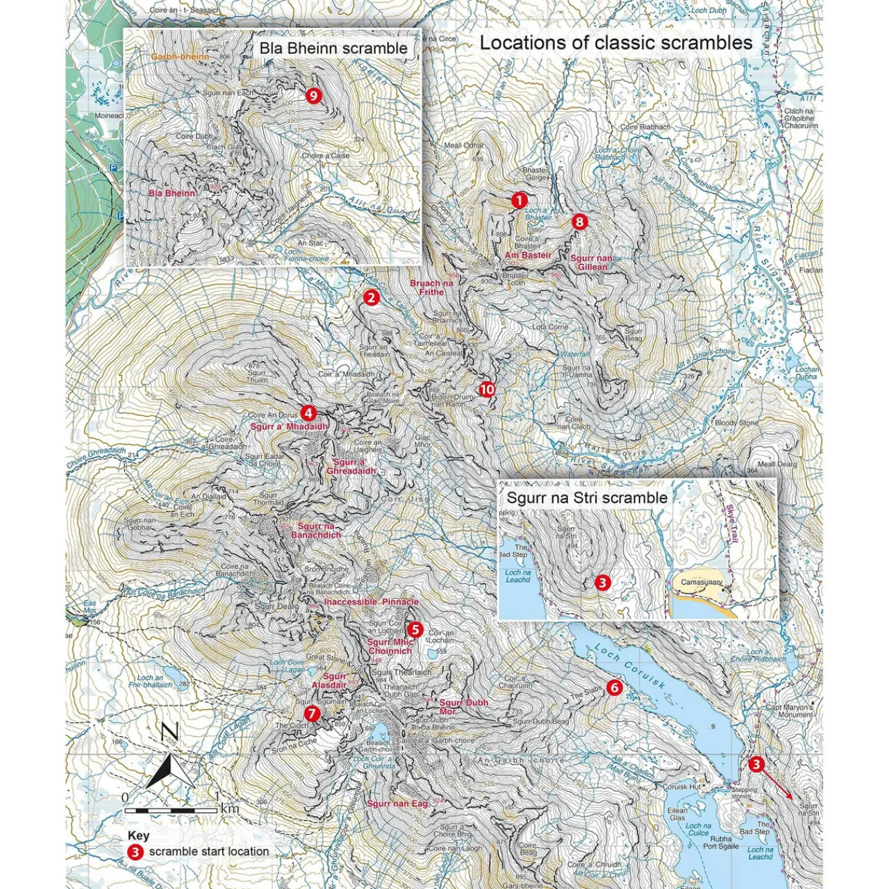 Hot Skye's Cuillin Ridge Traverse Maps, Guides & Compasses