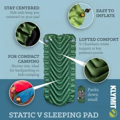 Online Static V Short Inflatable Sleeping Mat Ultralight Airbeds