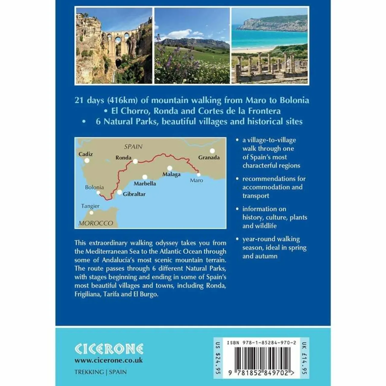 New The Andalucian Coast to Coast Walk Maps, Guides & Compasses