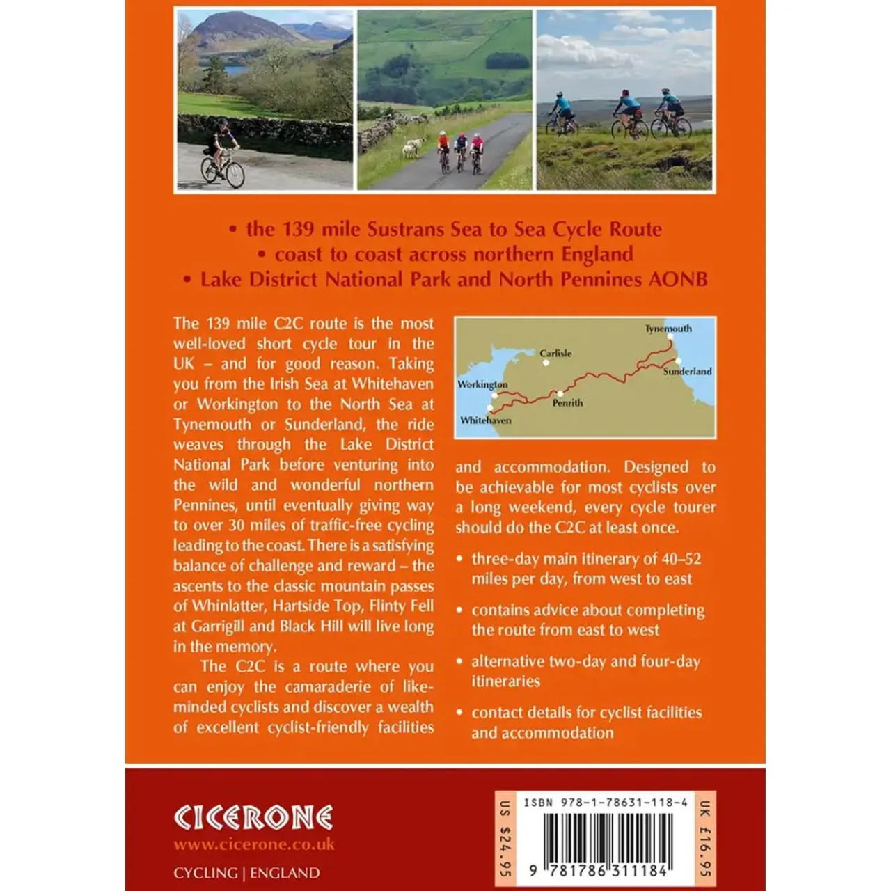 Sale The Coast to Coast Cycle Route Maps, Guides & Compasses