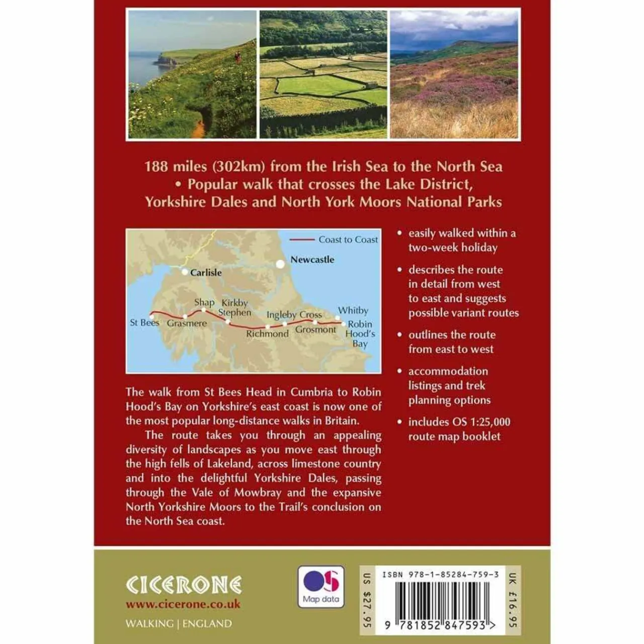 New The Coast to Coast Walk Maps, Guides & Compasses