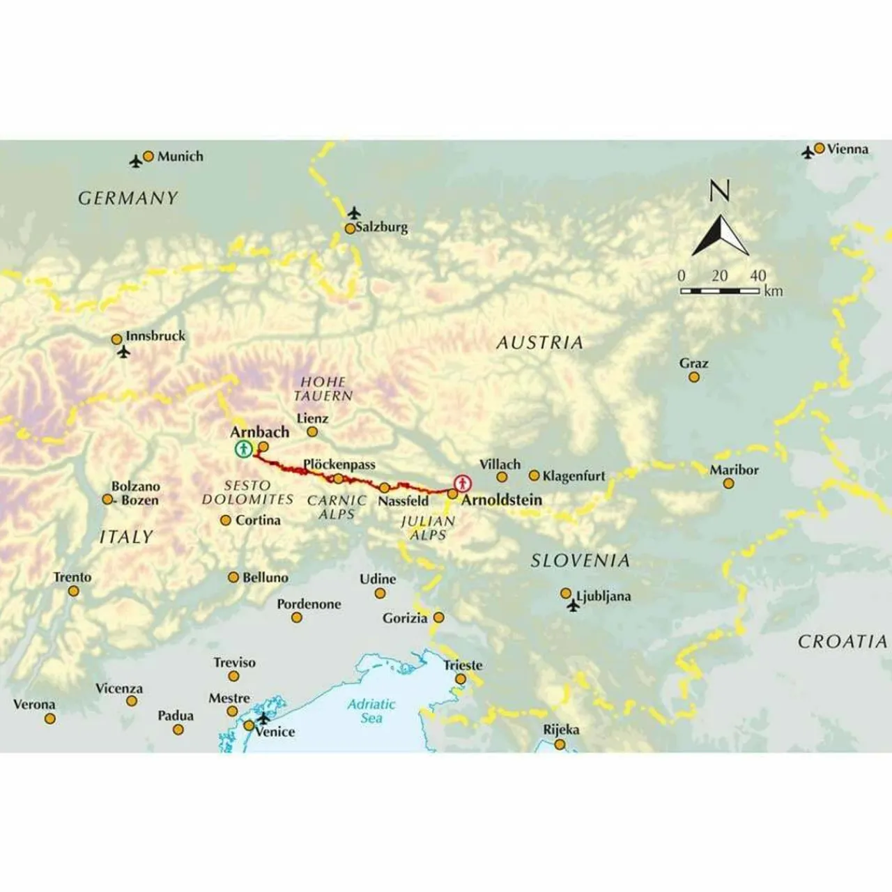 Clearance The Karnischer Hohenweg Maps, Guides & Compasses