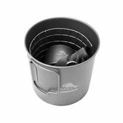 New Titanium Alcohol Stove Cook System with 650ml Pot Meths & Solid Fuel Stoves