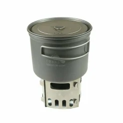 Clearance Titanium Alcohol Stove Cook System with 900ml Pot Meths & Solid Fuel Stoves