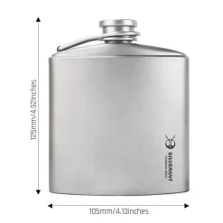 Online Titanium Hip Flask & Funnel 300ml Water Bottles