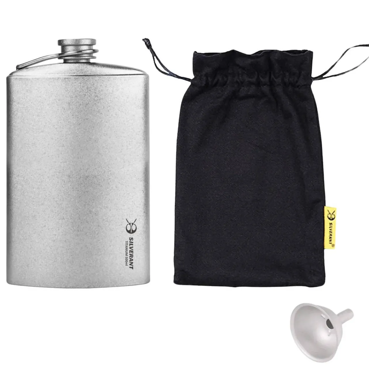 Hot Titanium Hip Flask & Funnel 500ml Water Bottles