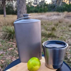Hot Titanium Hip Flask & Funnel 500ml Water Bottles