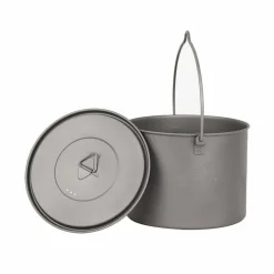 New Titanium 1300ml Pot with Bail Handle Pots And Pans