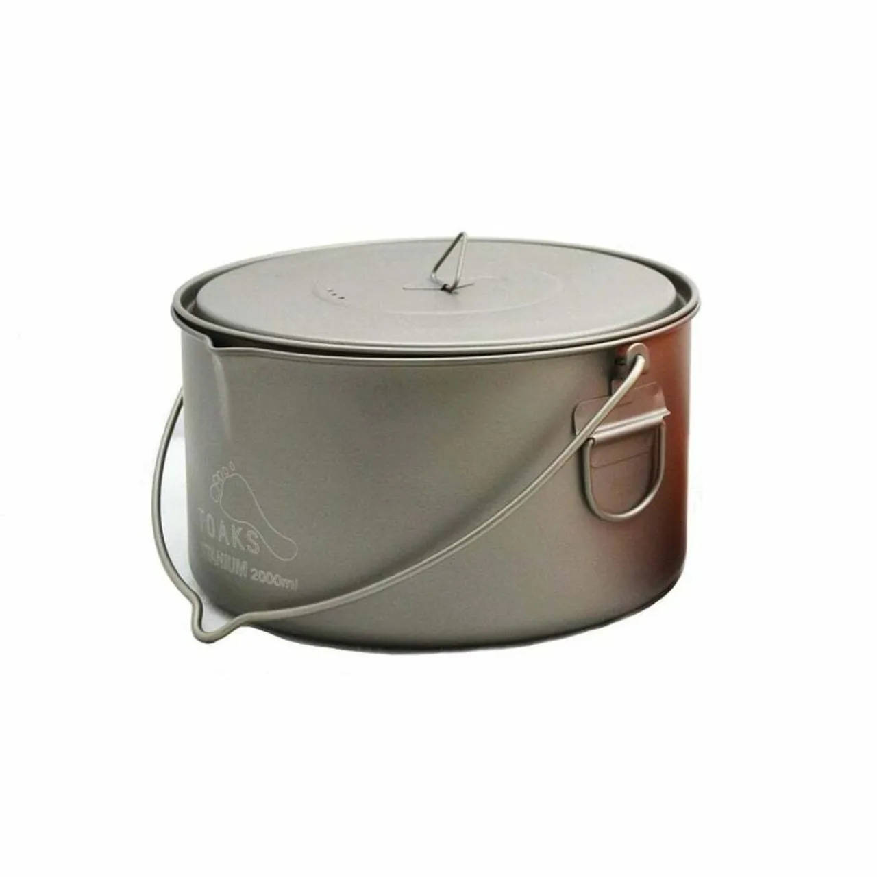 Titanium 2000ml Pot with Bail Handle Pots And Pans