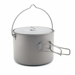 Hot Titanium 1600ml Pot with Bail Handle Pots And Pans
