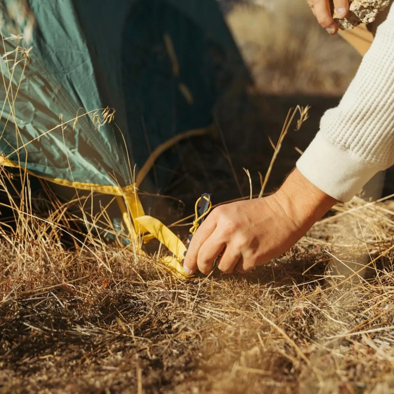 Hot Titanium Y-Shape Tent Stakes - Medium 6 Pack Tent Accessories