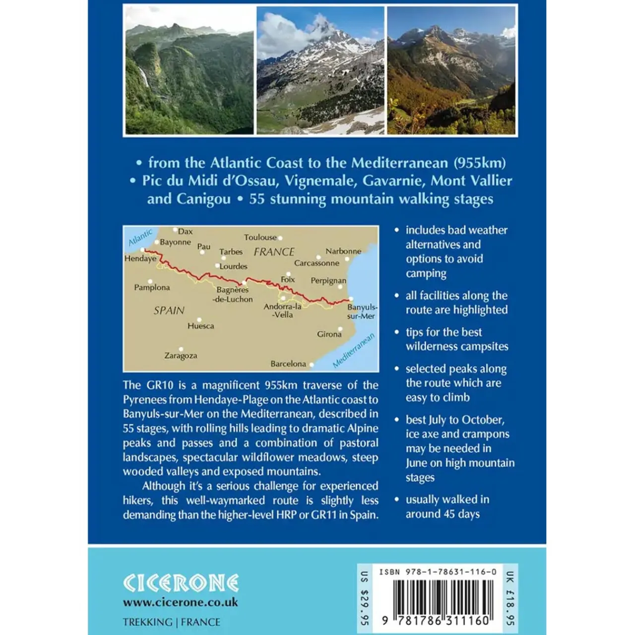 Discount Trekking the GR10 Trail Maps, Guides & Compasses