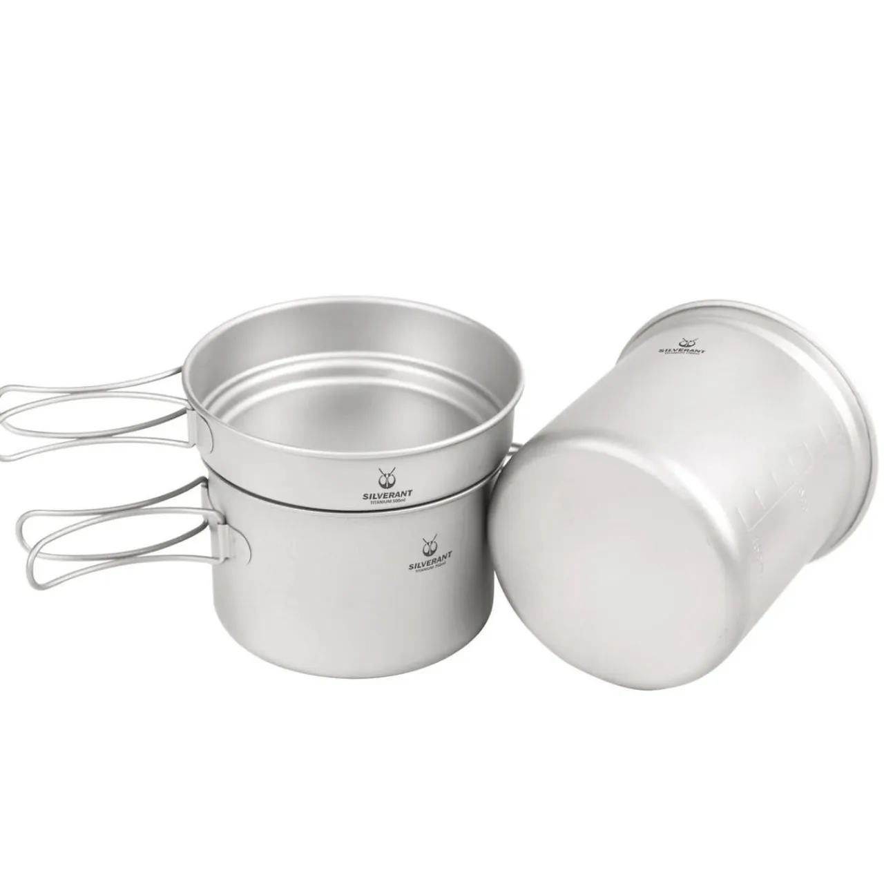 New Ultralight 3 Piece Titanium Camping Cookware Set Pots And Pans