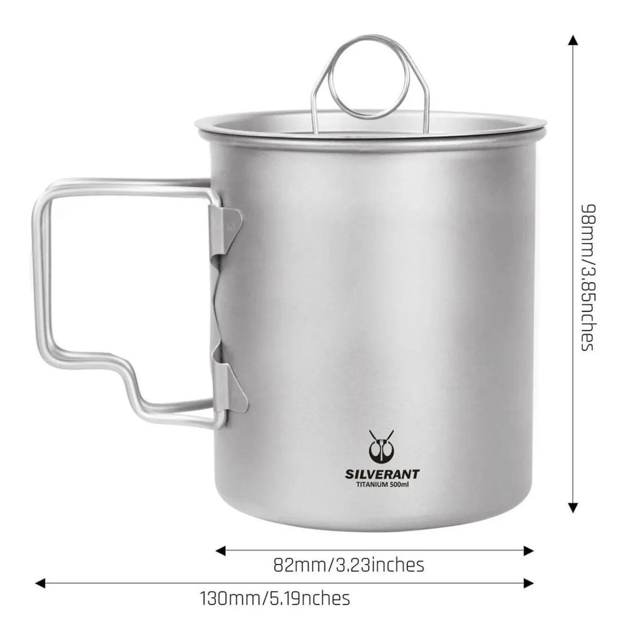 Sale Ultralight Titanium Cup with Lid 500ml Cups Mugs Plates & Bowls|Pots And Pans