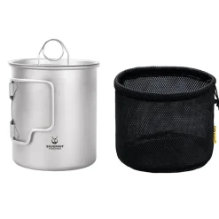 Sale Ultralight Titanium Cup with Lid 500ml Cups Mugs Plates & Bowls|Pots And Pans