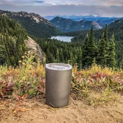 Hot Ultralight Titanium Double-Wall Coffee Cup with Straw 400ml Cups Mugs Plates & Bowls