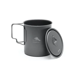 New Ultralight Titanium 450ml Cup with Lid Cups Mugs Plates & Bowls|Pots And Pans