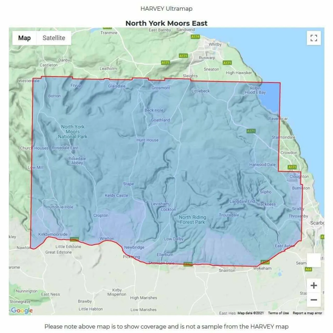 Hot UltraMap XT40 - North York Moors East Maps, Guides & Compasses