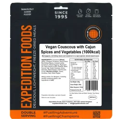 Discount Vegan Couscous with Cajun Spices and Vegetables (Double Serving) Main Meals