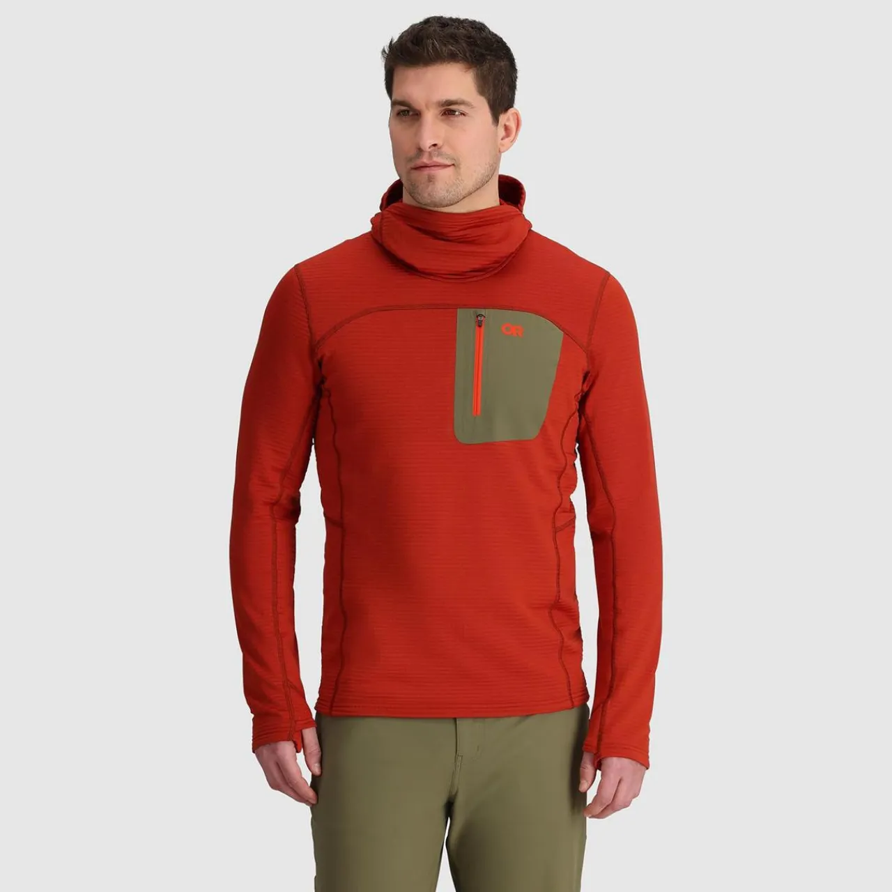 Clearance Vigor Grid Fleece Pullover Hoodie - Past Season Colours Fleece Pull-Ons