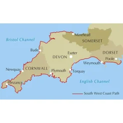 New Walking the South West Coast Path Maps, Guides & Compasses