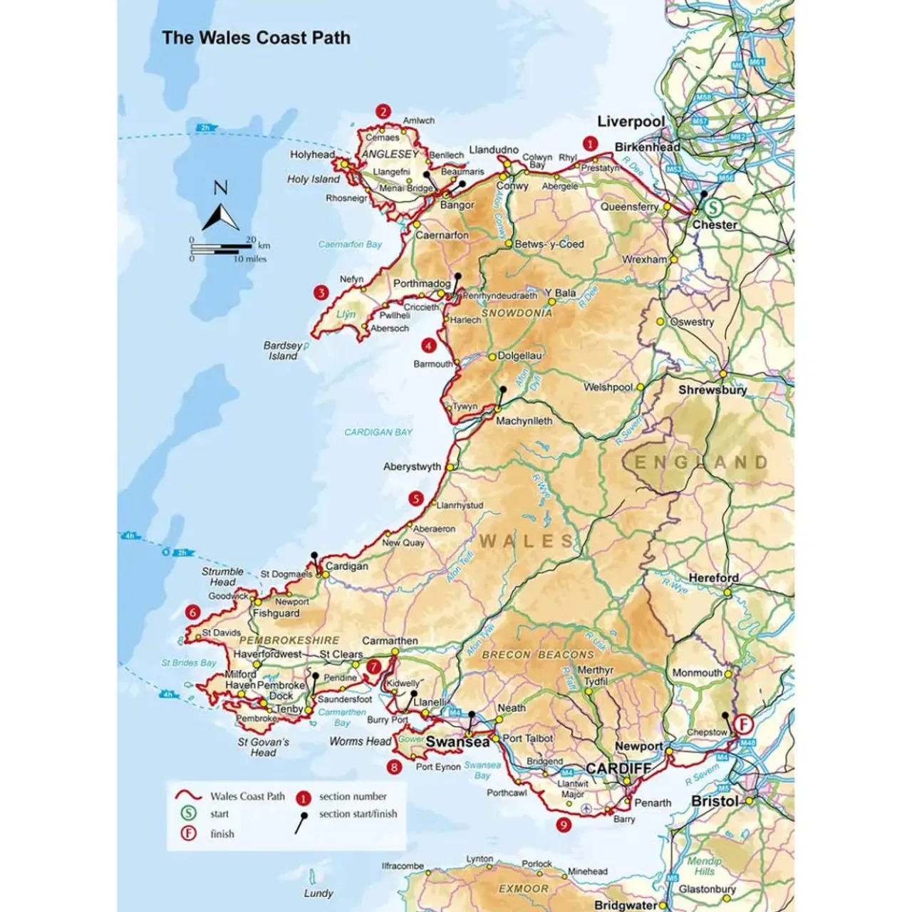 Sale Walking the Wales Coast Path Maps, Guides & Compasses