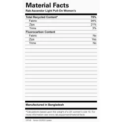 New Womens Ascendor Light Pull-On Women Fleece Pull-Ons